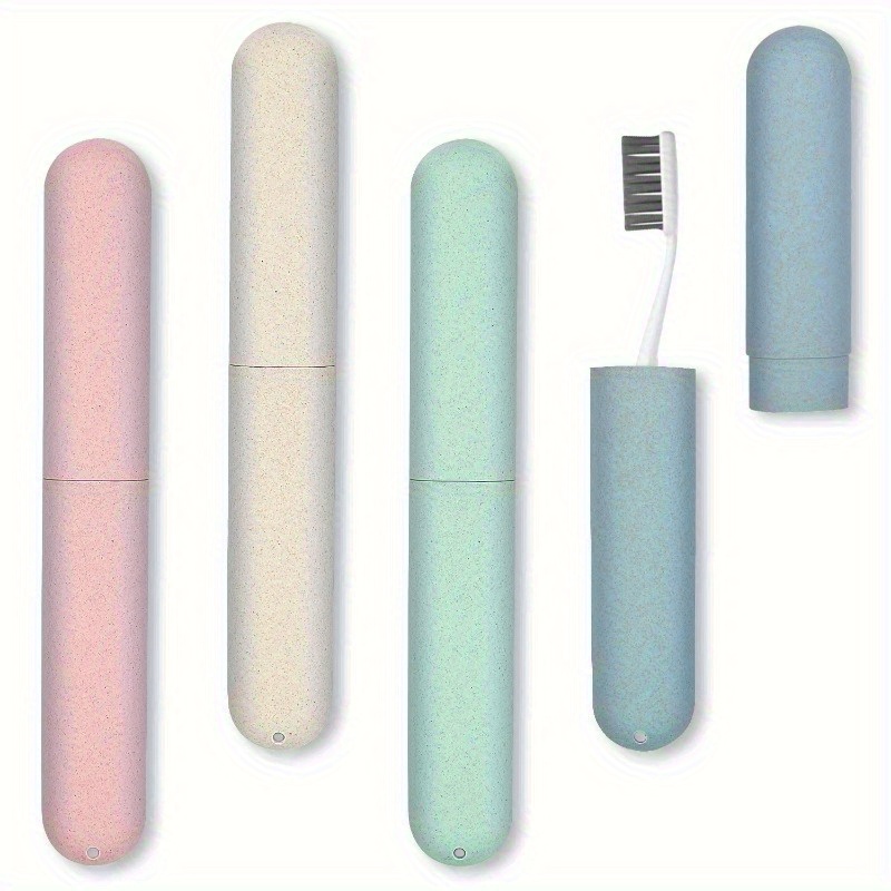 

4pcs Portable Toothbrush Cases - , Breathable Travel & Camping Holders For