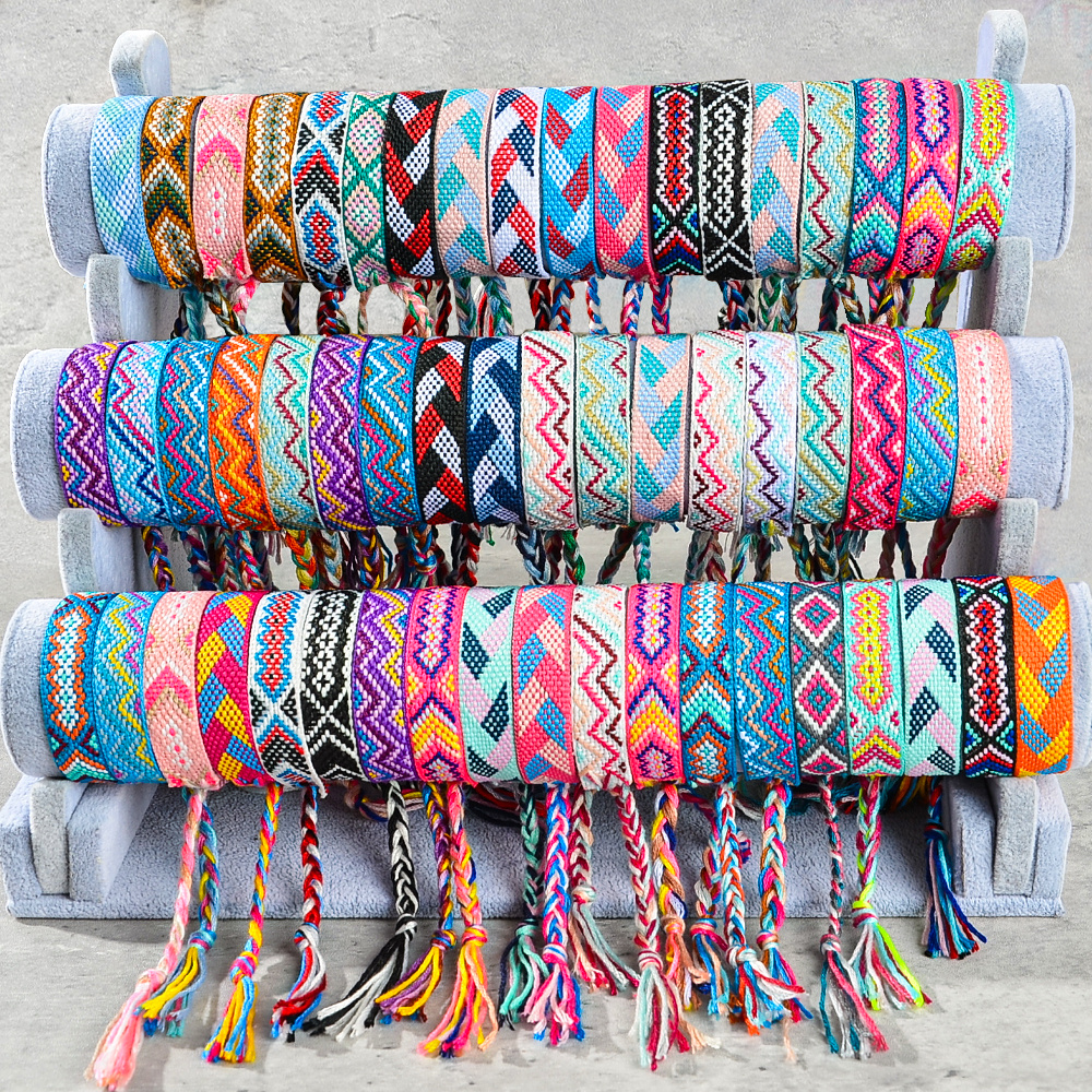 24pcs Boho Chic Braided Bracelet Set, Perfect Gift For Family & , Ideal For Casual Attire