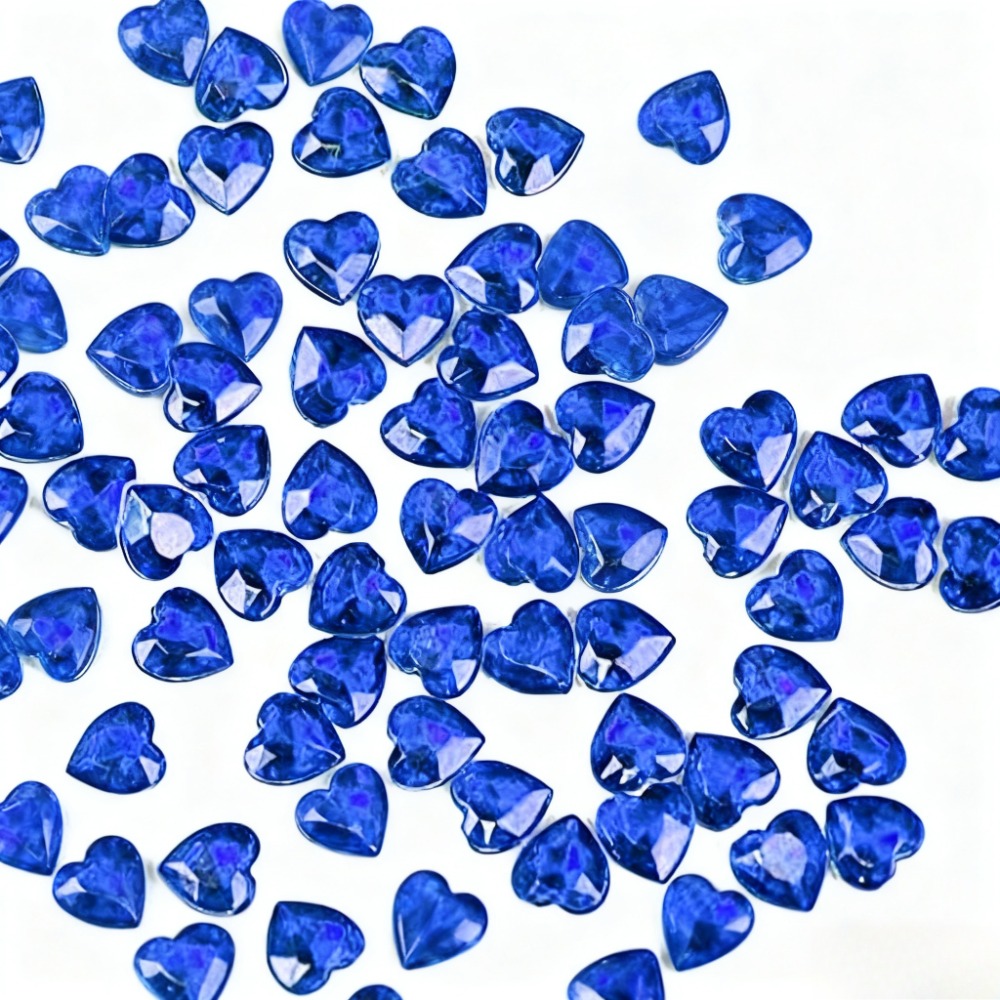 TEMU 200 Heart-shaped Vase Fillers - 12mm Sparkling Scattering Gems | High-quality Multifunctional Decorative Stones, Suitable For Crafts, Gift