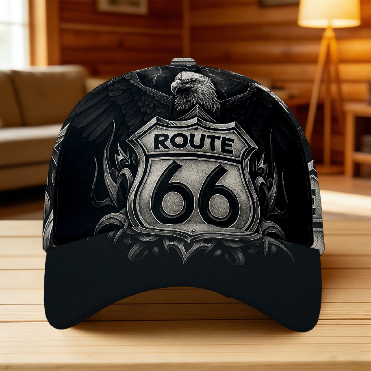 TEMU 1 pièce Casquette de baseball avec imprimé Route, imprimé intégral, lavable à , avec une coupe ajustable et un confort léger pour l'été, qui
