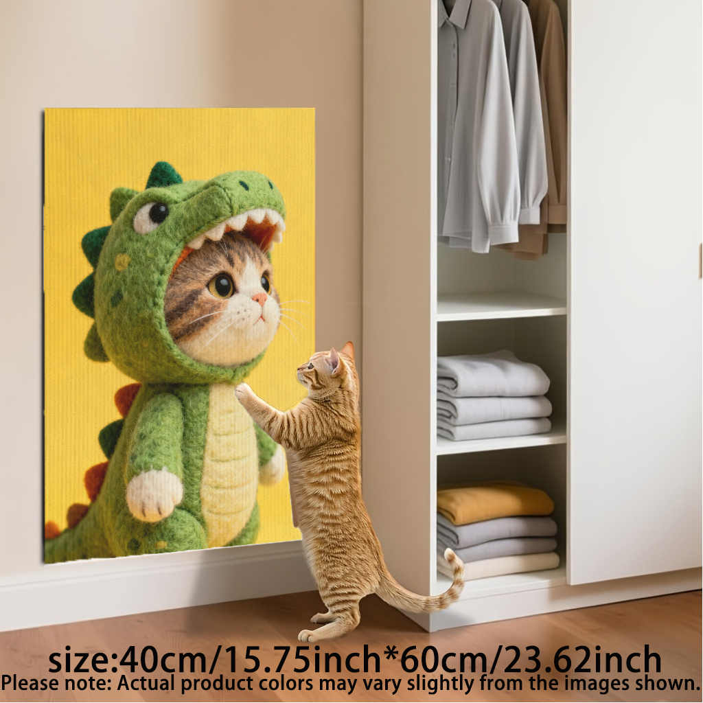 TEMU 【商品名】室内用猫 爪とぎボード、自己粘着式猫 爪とぎマット、爪のお手入れ、爪とぎトレーニング、遊びに最適、壁や家具に取り付け可能な耐久性のある猫 爪とぎマット、猫用インタブなおもちゃ、省スペース