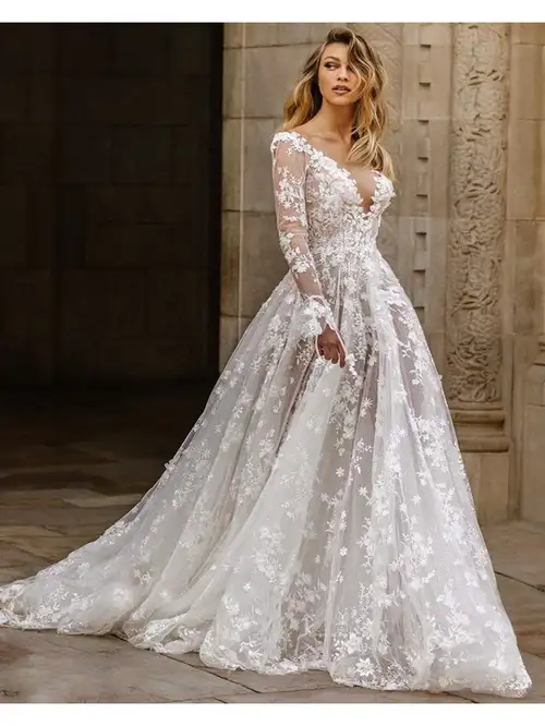 long sleeve wedding dress sold on Temu United States long sleeve wedding dress sold on Temu United States