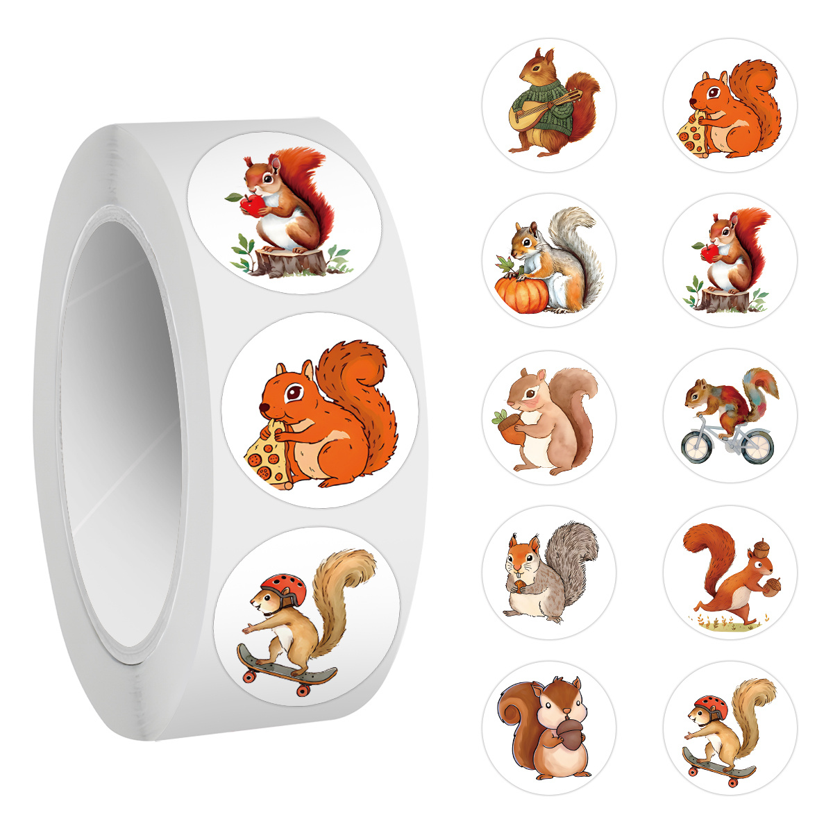 Image of 500pcs Cute Sticker Roll, Chic Paper Decals For Scrapbooking, Journals, Laptop, Skateboard, Helmet, Water Bottle, Car, Computer & More