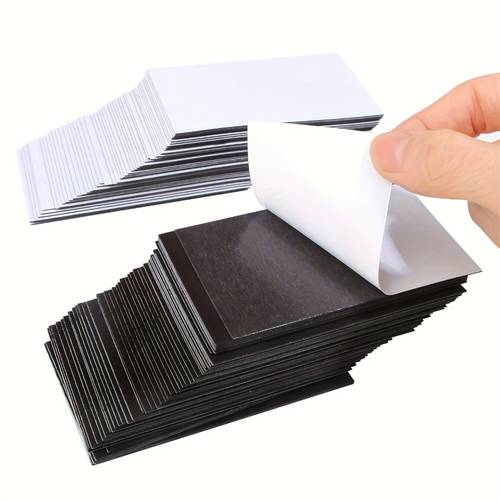 20 30 50 100pcs rectangular flexible magnetic sheets puzzle bean fridge magnets strong magnetic stickers reusable decorating refrigerators walls glass crafts and decorations