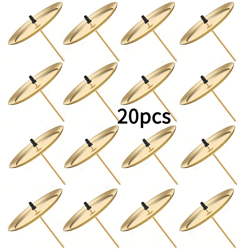 TEMU 20pcs Metal Cone-shaped Candle Holder Decoration, Advent Decoration Candle Holder, Dining Table Center Decoration, Retro Decoration Ornament,