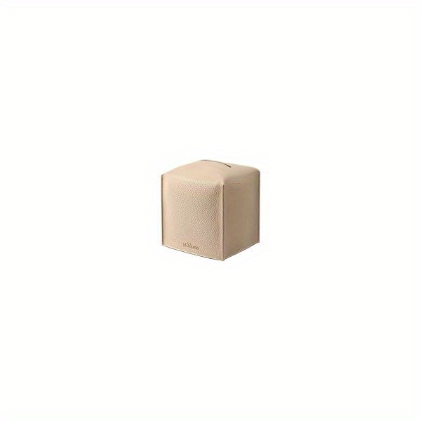 2-pack modern pu leather tissue box holder with high quality & dustproof design - beige square storage cover with golden-tone hardware, foldable & easy-clean for bathroom, office, car, nightstand, outdoor - fits   boxes, decorative organizer (compatible with standard tissues) - ideal for home, camping, or travel - durable & stylish pu leather construction - double beige color scheme Product details 5