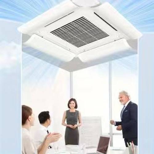 1pc of universal square air deflector for ceiling mounted central air conditioning unit wind blocking and panel for air outlet prevents direct airflow made of soft material white 90 27cm