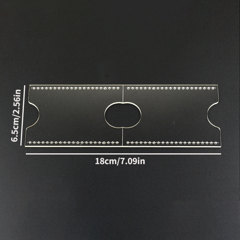TEMU 1pc Acrylic Card Holder Template, Diy Handicraft Tool, Acrylic Pattern For Leather Craft, Wallet Template