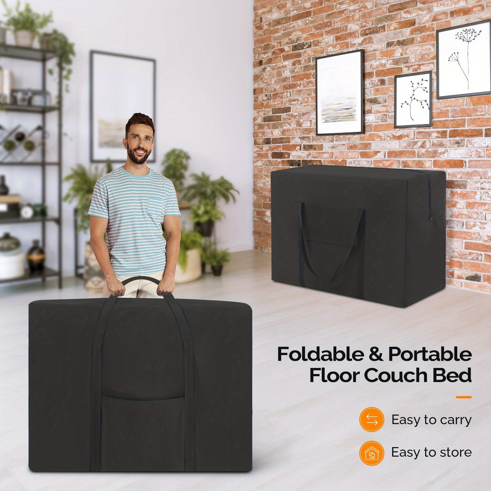 folding sofa bed convertible sleeper chair pillows small Temu