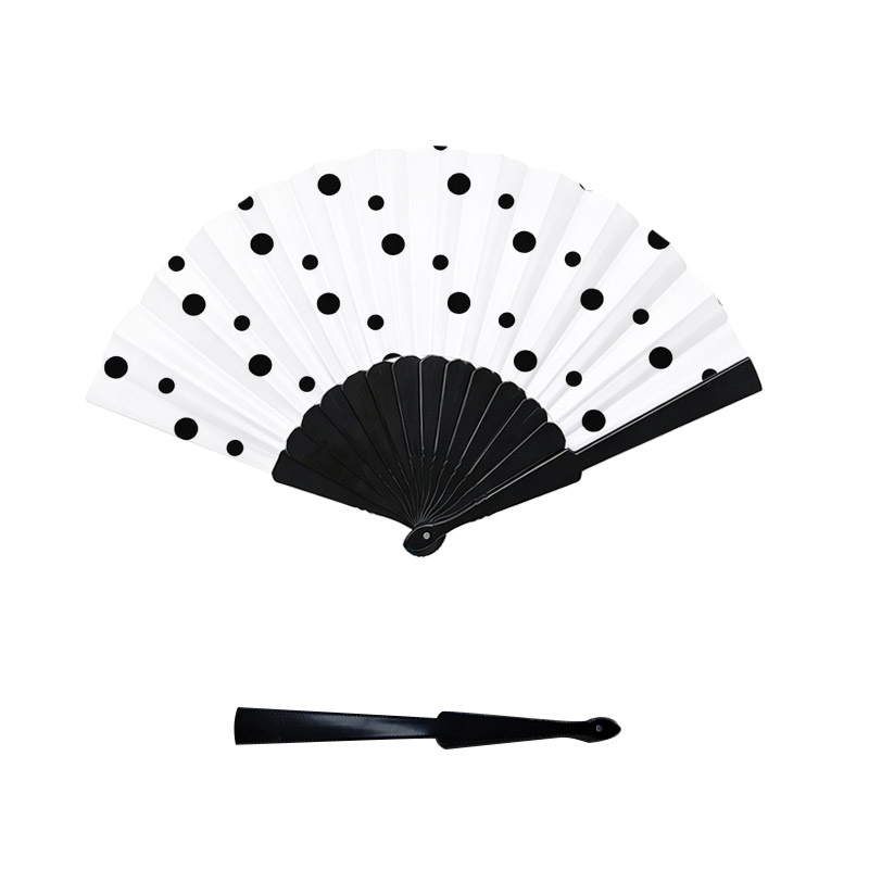 TEMU Minimalist Random Irregular Print Hand Fan, 1pc Fan Surface Plastic Fan Rib Cooling Handheld Fan, Suitable For Hiking Camping Gardening Fashion