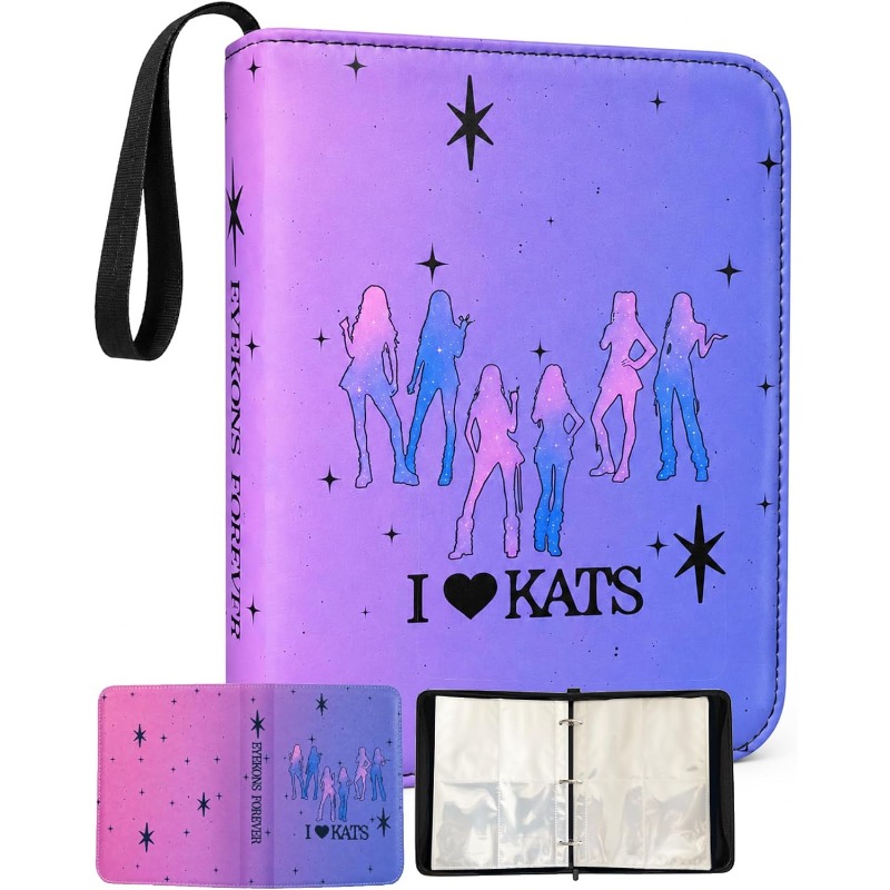 TEMU Álbum Archivador para Fotocards - 400 Bolsillos, Organizador de Lomo Cards, Merch para Regalos de Coleccionistas - Cubierta Resistente /Zip