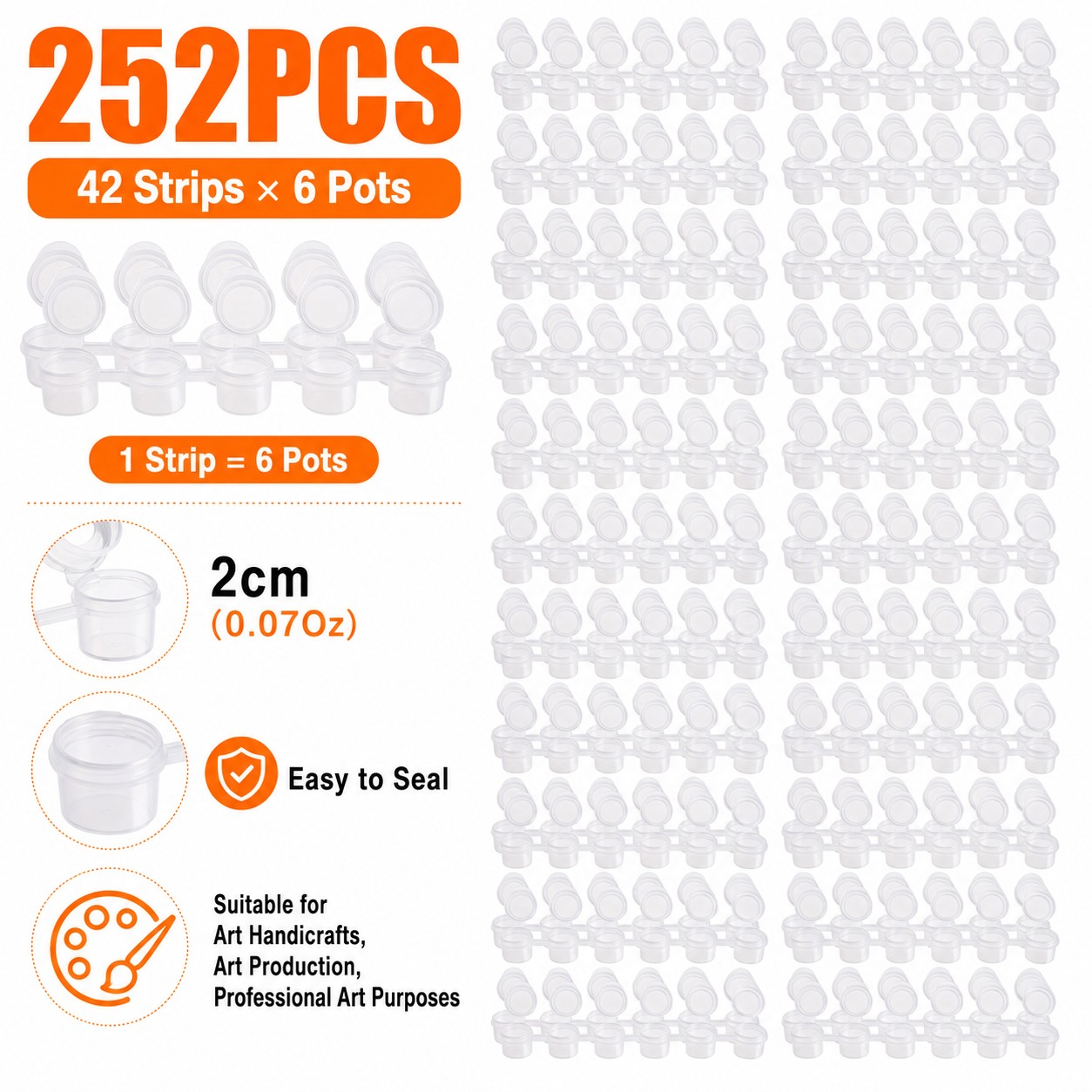 item picture 252pcs 594pcs pack empty paint cans acrylic mini paint containers with lids small   tubes suitable for acrylic paints watercolors hobbyists artists crafts tiny supplies