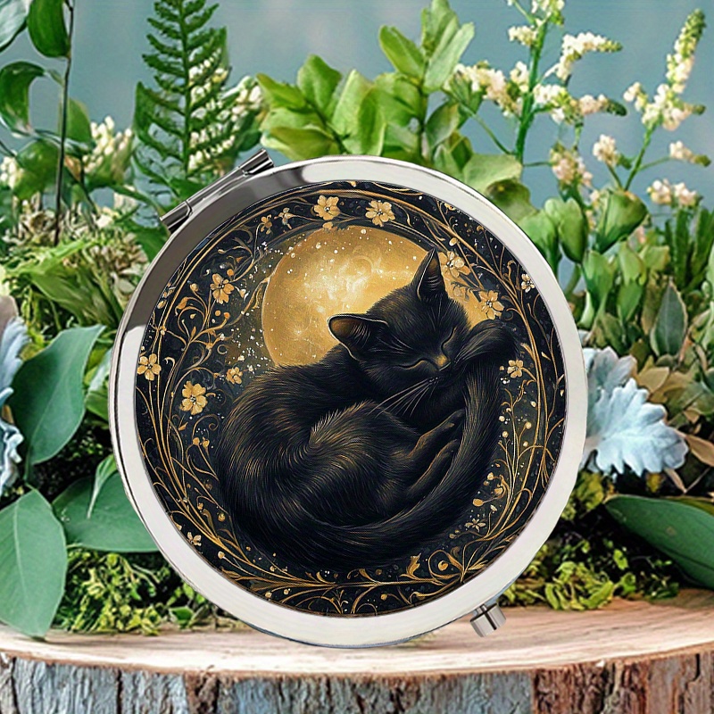 TEMU Vintage Makeup Mirror With Mystical Design Featuring Intricate Patterns Perfect As A Wedding Favor Or A Thoughtful Birthday Gift For