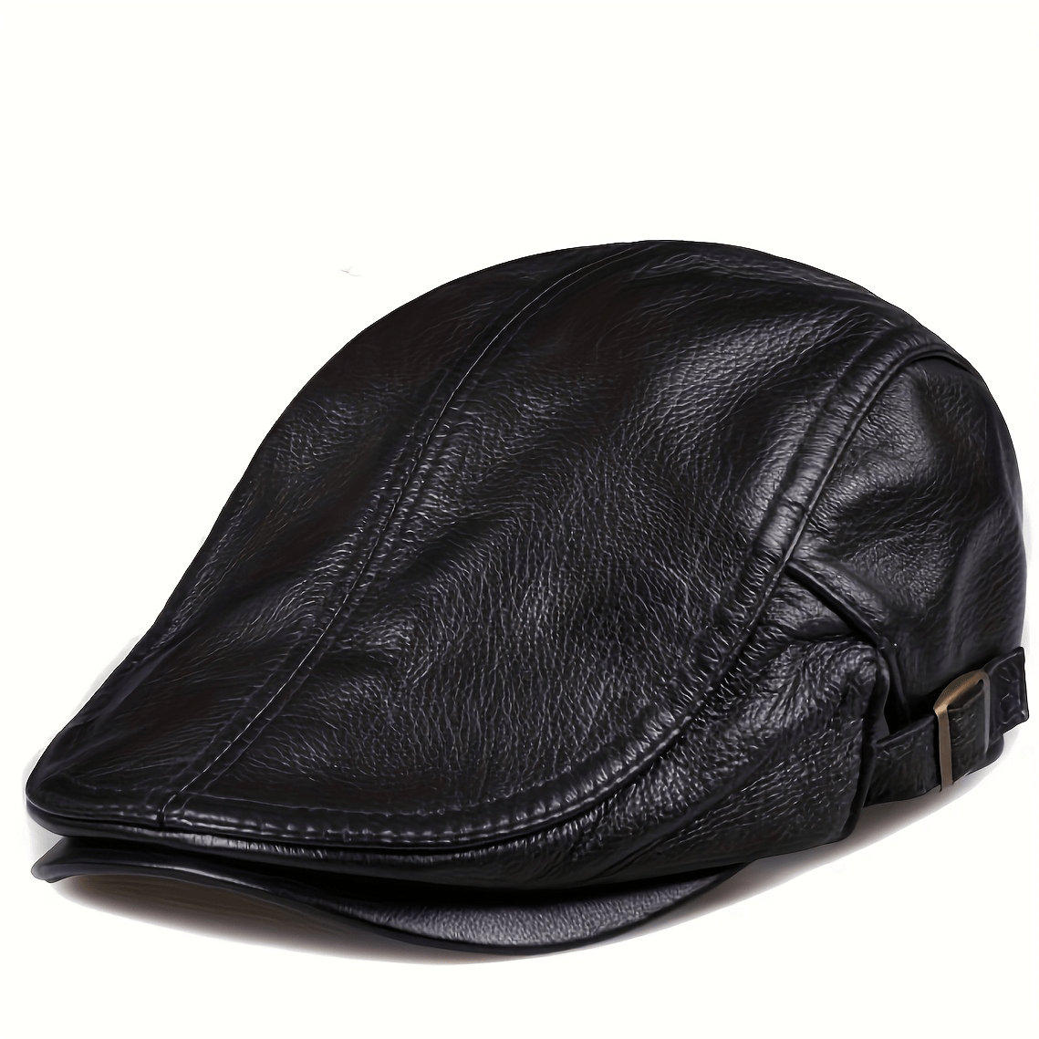 TEMU Cowhide Beret, Classic Vintage Design With Adjustable Size, Suitable For Thanksgiving| Christmas| New Year And And Parties| Ideal Holiday Gift