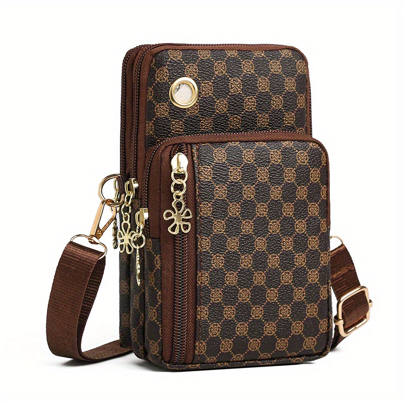 Image of Unisex Square Bag, Men's And Women's New Mini Shoulder Crossbody Phone Bag, Versatile, Fashionable And Casual Wrist Bag, Coin Purse Arm Bag [zipper Random]