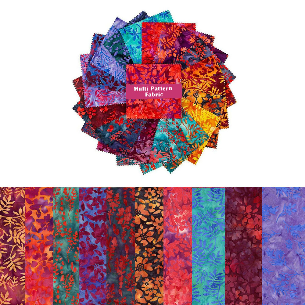 TEMU A Set Of 50pcs Of Printed Fabric Featuring Watercolor , Each Measuring 10cm By 10cm. This Assorted Fabric Is Ideal For , Cutting, Handmade