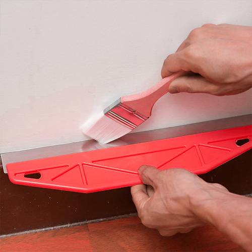 imagem do item 2 cores disponíveis, protetor de pintura profissional de metal e plástico de 12 polegadas, equipado com ergonómica de - ferramenta de pintura de parede resistente, adequado para corte , corte de papel de parede e tratamento de s. durável