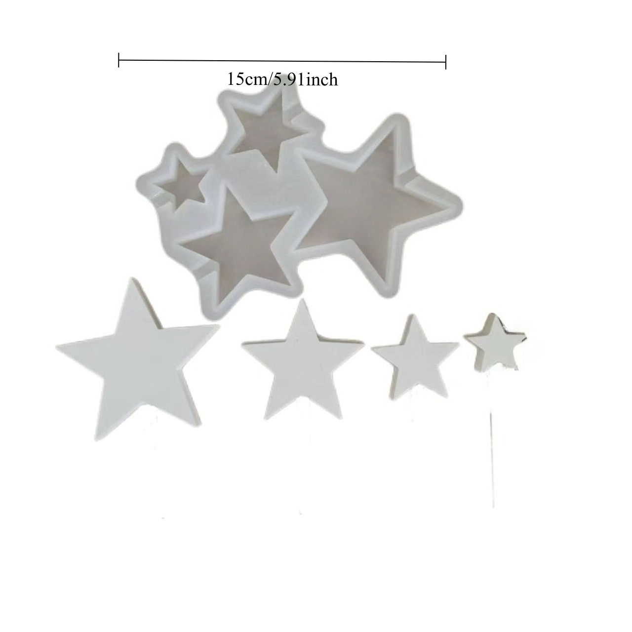 Easter Four-link -in Silicone Mold Decorative Ornament Plug-in Gypsum Resin Candle Making Mold