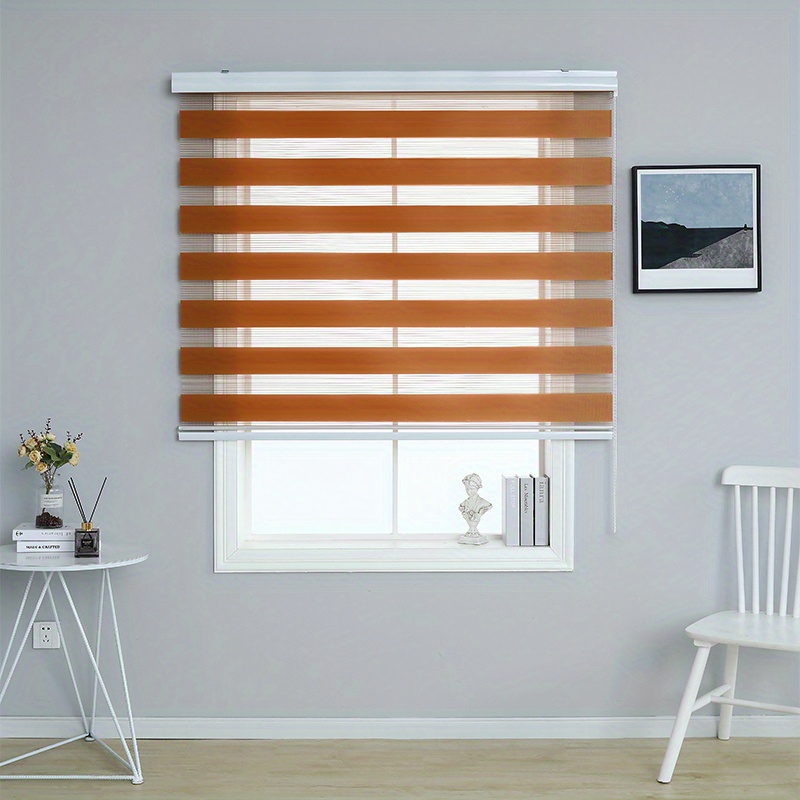 TEMU Korean Blinds Roller Blinds Plain Color Window Curtain For The Living Room,office, Home Bathroom