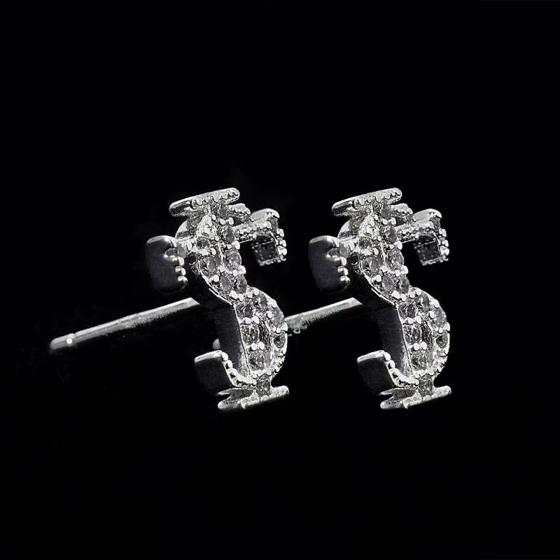 Women's Light Luxury Polished Symbol Earrings, Trendy