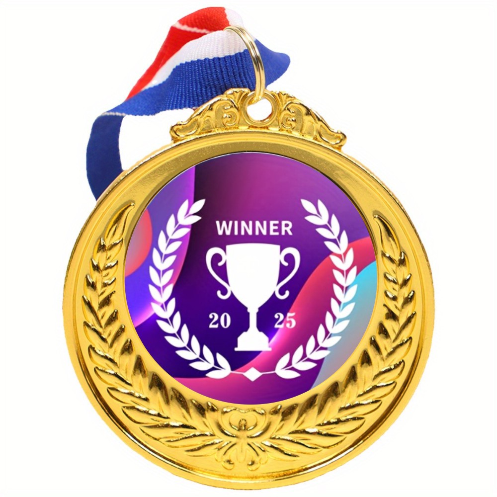 TEMU [customized Product] 10pcs Sports Competition Medals, Custom Award Medals, Personalized Medals - Design Your Own Awards For Family Outdoor