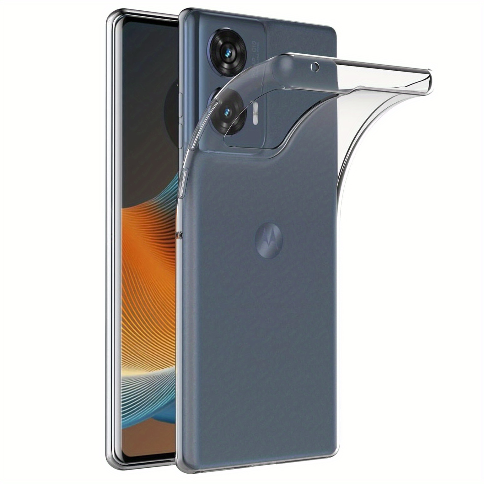TEMU para Moto Edge 50 Fusion: Transparente Delgada y , Carcasa de Piel Transparente para Teléfono