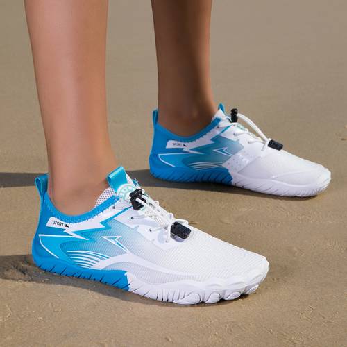 mens anti slip breathable water shoes lightweight tpu sole with non slip print outdoor sneakers suitable for hiking beach and casual wear durable high quality footwear geometric patterns comfortable lining