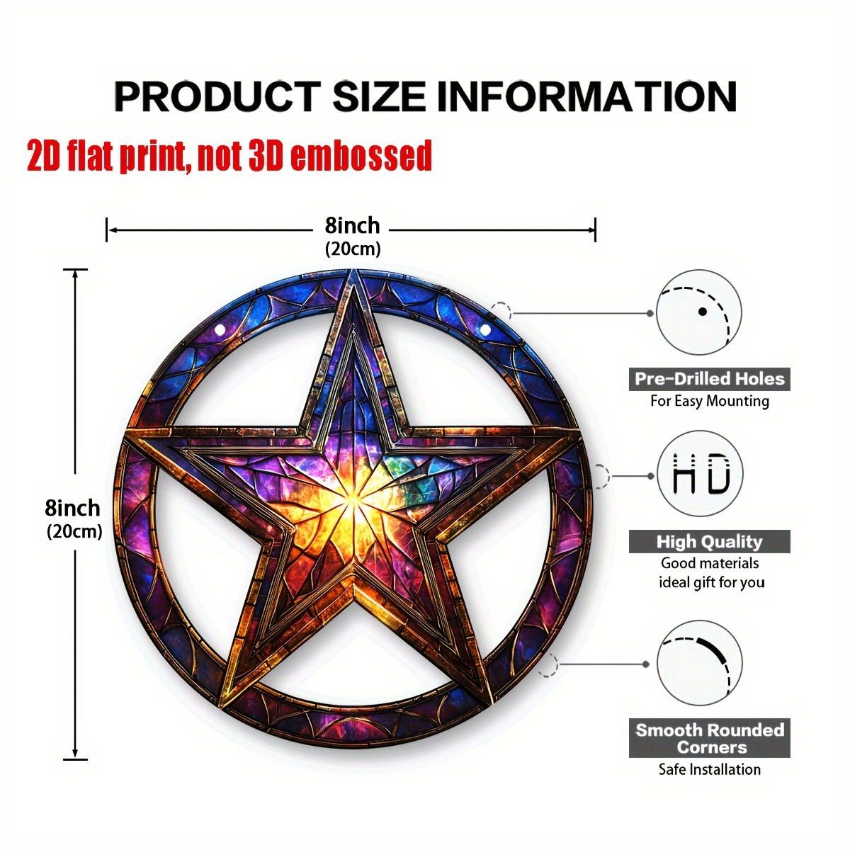 TEMU 2d Flat, 2d Flat Plane, Starlight Catcher, Festive Statue Decoration, Window Hanging Ornament, Ramadan Gift, Ramadan Decoration, Villa, Home