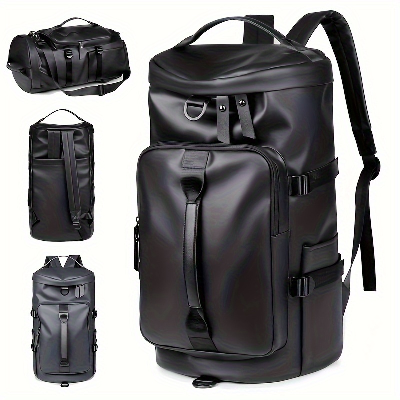 Outdoor Men'S Large Capacity Convenient Backpack And Handbag, Black, Gray Casual Backpack, Multiple Carrying Methods, Suitable for Fitness Travel Multi-Purpose Backpack Ideal Gift