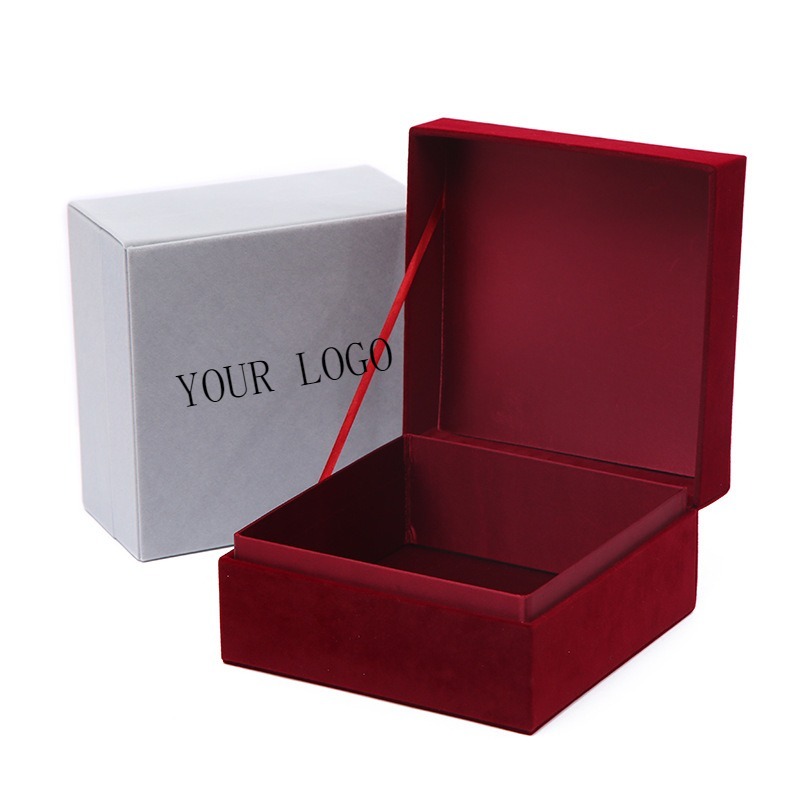 Custom Suede Flip-Top Rectangular Gift Box
