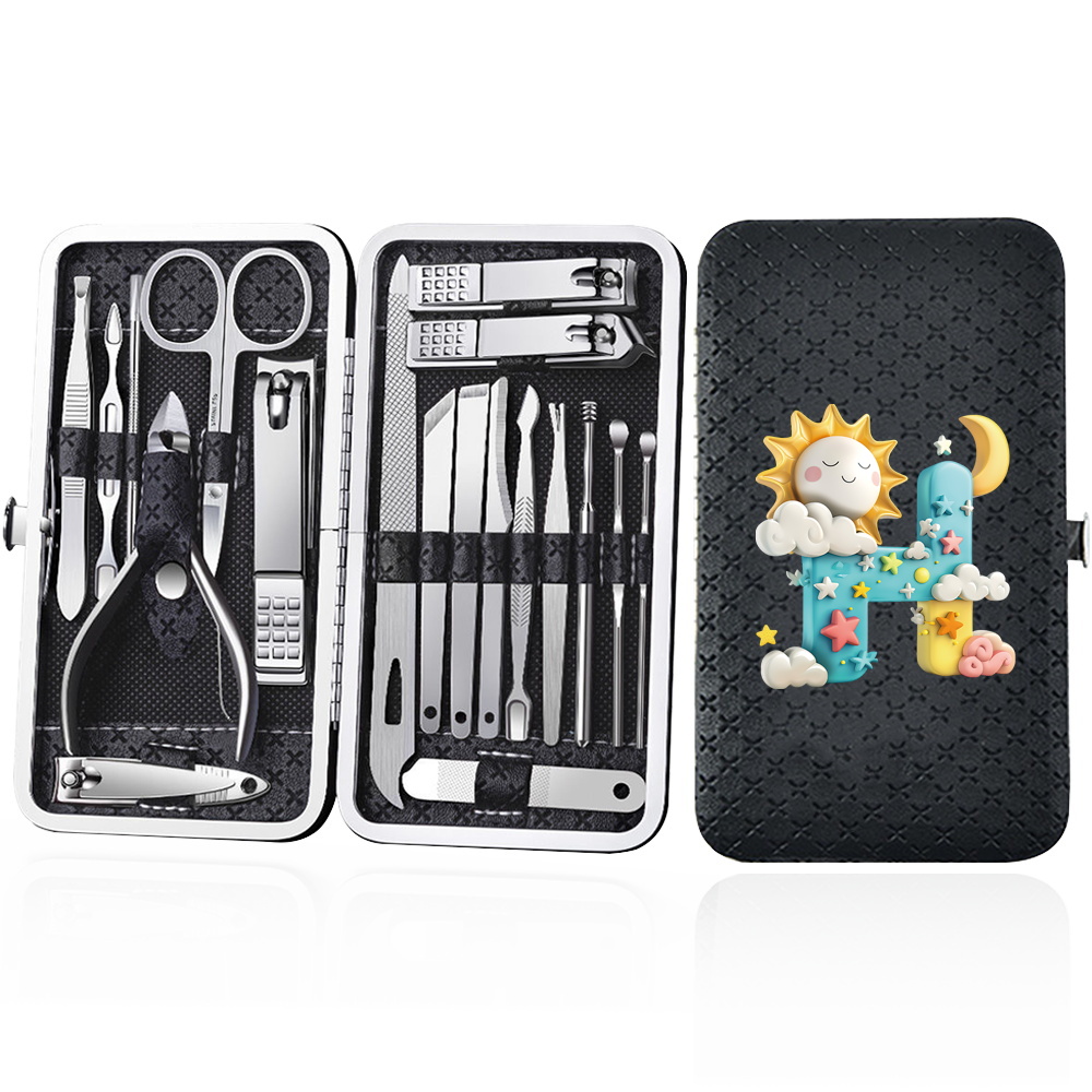 19pcs Portable Nail Clipper Set with Storage Box