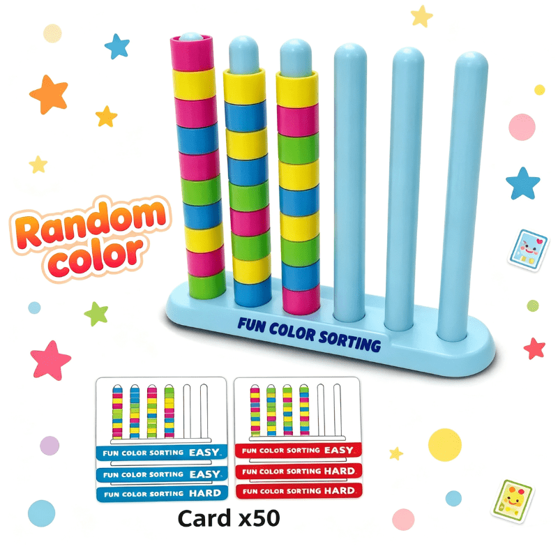 TEMU Jeu de puzzle de correspondance de couleurs à rapide, d'empilage monochrome, idéal pour les fêtes amusantes et les de jeux . Jouet de