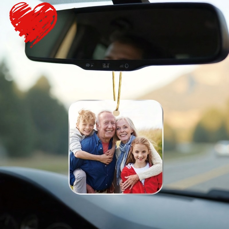 TEMU 2d Flat, 1pc 2d Flat (acrylic Car Pendant) - Custom Acrylic Photo Car Pendant, Personalized Car Accessories, Custom Car Ornament, Customizable