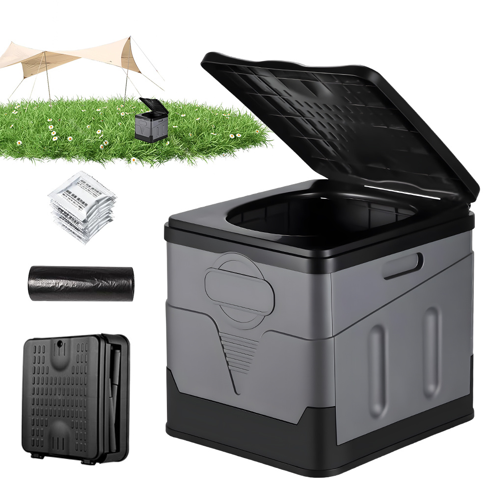 TEMU Compact And Collapsible Mobile Restroom, Versatile Outdoor Toilet For Camping, Travel, Hiking, And Trekking