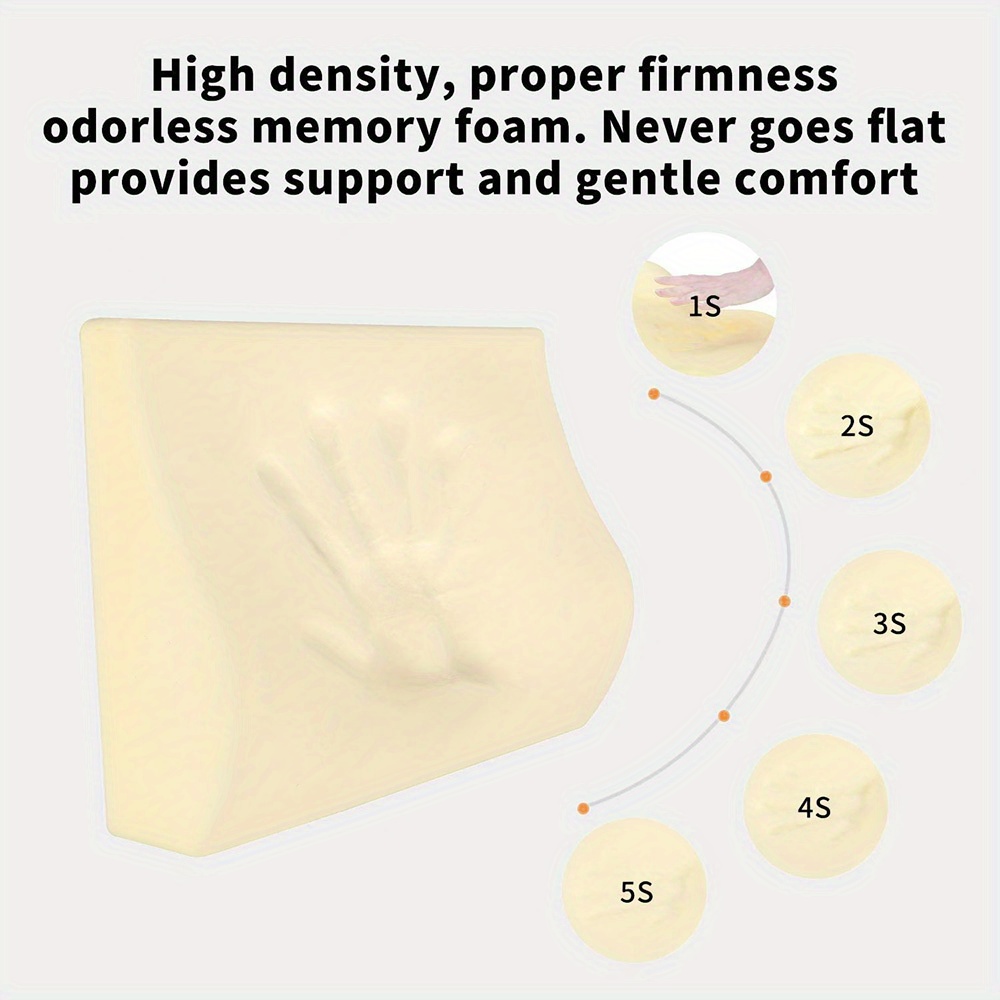 1pc ergonomic lumbar support cushion polyester knit fabric chair back pillow machine washable black chair cushion pad Product details 2