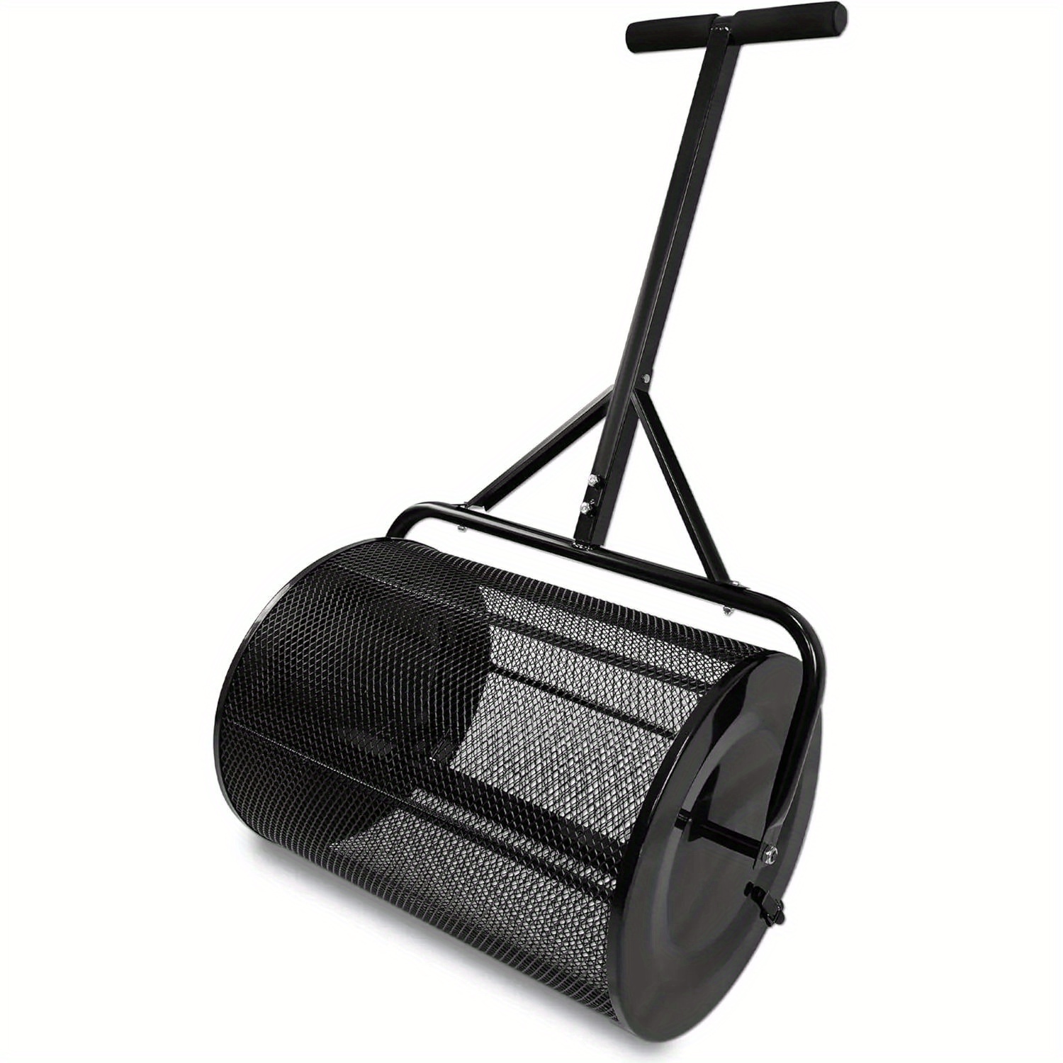 Compost Spreader 40x65x110cm Spreader Filled 81l Lawn Spreader Made Of Steel Lawn Fertilizer Spreader Compost Spreader With Sponge Handle Seed Spreader