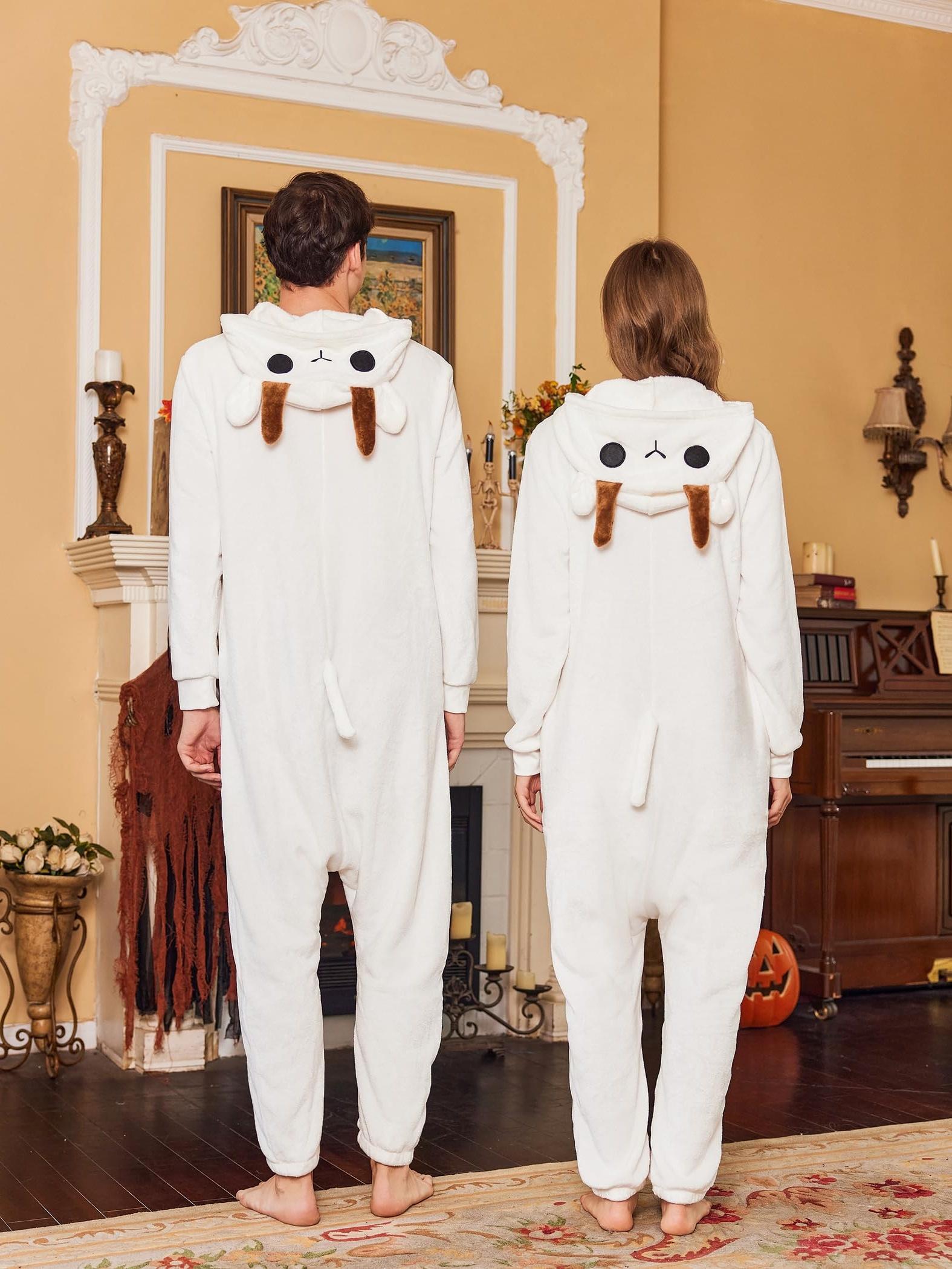 Pyjama Onesie Animal Adulte Unisexe – Kigurumi Déguisement Halloween – Taille S à XL – Polaire Douce