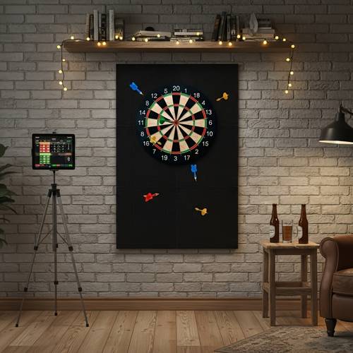 6pcs dartboard backboard protective pad wall mounted felt surrounding protection board wall protection pad single piece 9 44 x 9 44 inches six piece set
