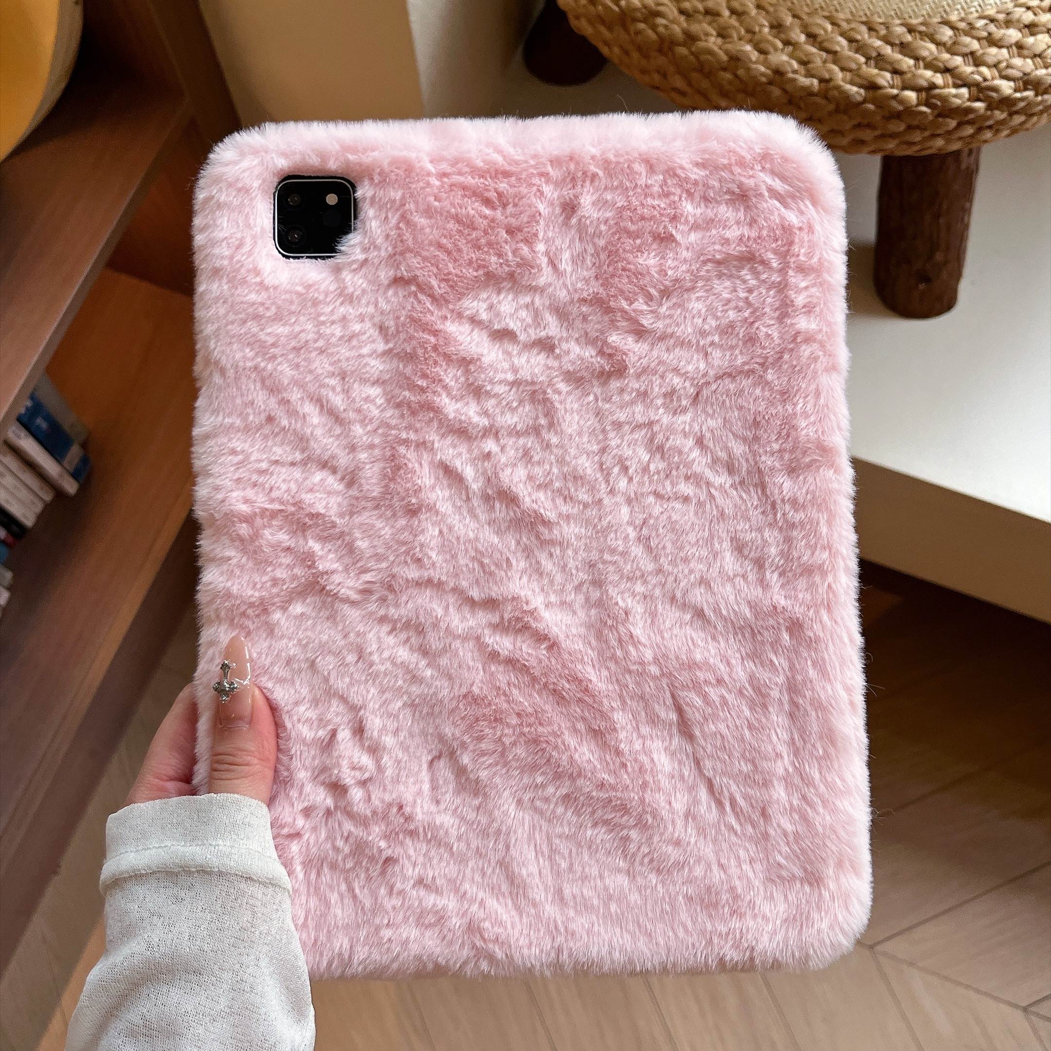 TEMU Jezzsam Compatible For Ipad Pro/air/mini Case With Plush Cover, -friendly Full-coverage Shockproof Case Suitable For Ipad /2020/2021/2022/2024,