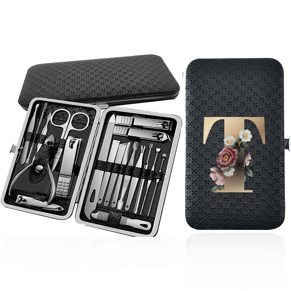 Portable 19pcs Nail Clipper Set with Beauty Tools