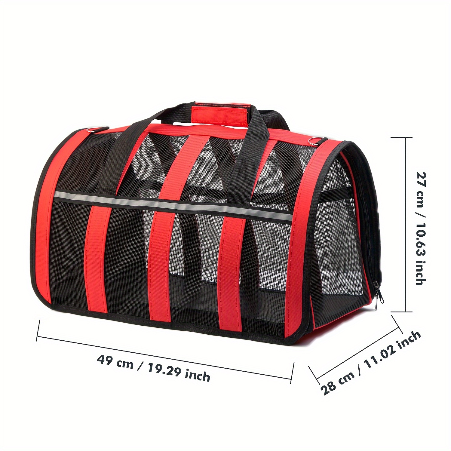 TEMU [6 Colors ] Cat And Dog Foldable Soft Bag, Soft Material, Hollow Mesh, Portable Bag, Suitable For Small, Medium, And Large Sizes, L Sizes
