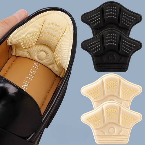 self thickened sponge shoe insoles anti chafing heel pads suitable for adjusting large sized shoes to a smaller fit black beige sneaker pads casual shoe protectors heel pads and heel inserts seamless design invisible liners