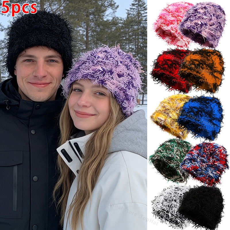 fuzzy beanie sold on Temu United States display picture 2