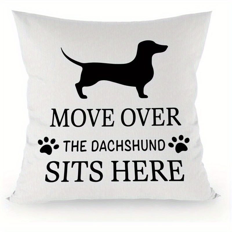 TEMU 2d Flat Printing 1pc, Home Décor Products Throw Pillow Case Dachshund Decor Pillow Covers 18x18, Dachshund Daschund Dog Gifts For Women, Dog