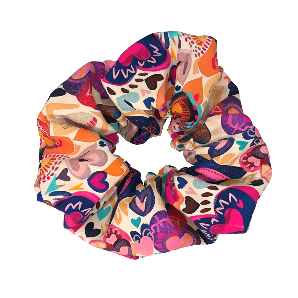 1pc Of Women's Fabric Hair Tie With A Large Design, Suitable For Hairstyles, Additions, Gifts For Parties, And Perfect For Holiday Events And Valentine's Day