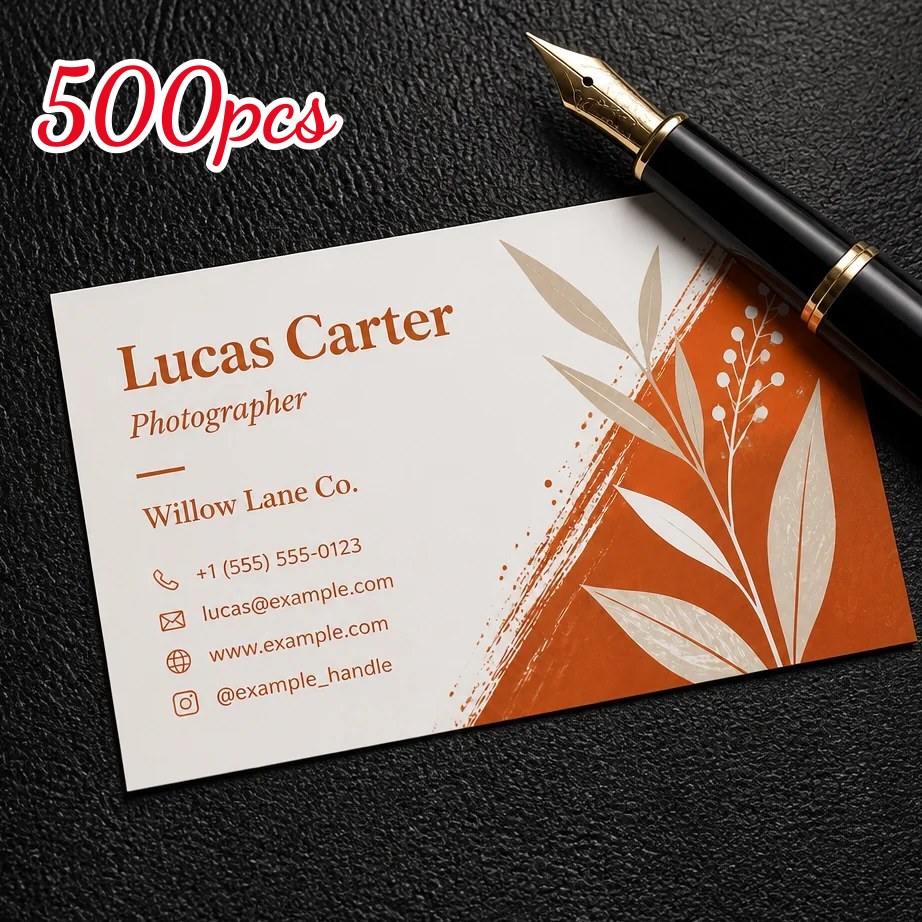 TEMU 200/500/1000/2000pcs Custom Business Cards Suitable For & - Personalized Matte Professional Work Cards With /name/contact , Orders For Office,