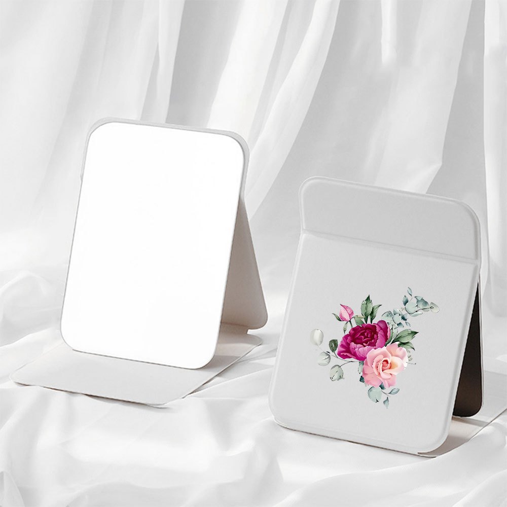 Large Size Folding Makeup Mirror with Faux Leather Cover