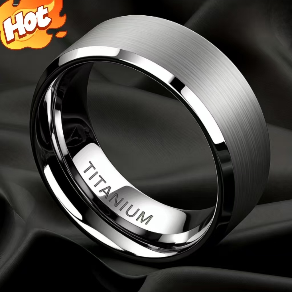 1 8mm wide ring with matte brushed   design suitable   men and women suitable daily wear weddings banquets parties holidays birthdays anniversaries and  