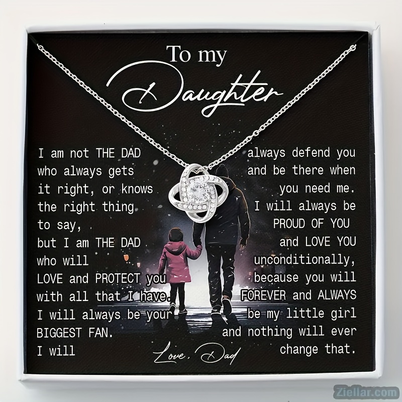 TEMU Classic, Fashionable And Elegant Necklace Gifts For Daughters - Birthday, Christmas And Valentine's Day Jewelry From Dad To Daughter - Elegant