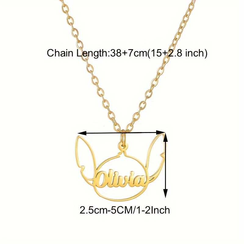 

Personalized Necklace - Steel Pendant For Women, English